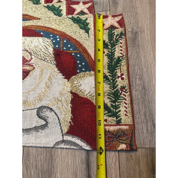 Set Of 4 Santa Claus Christmas Tapestry Kitchen Table Holiday Placemats - Picture 2 of 4